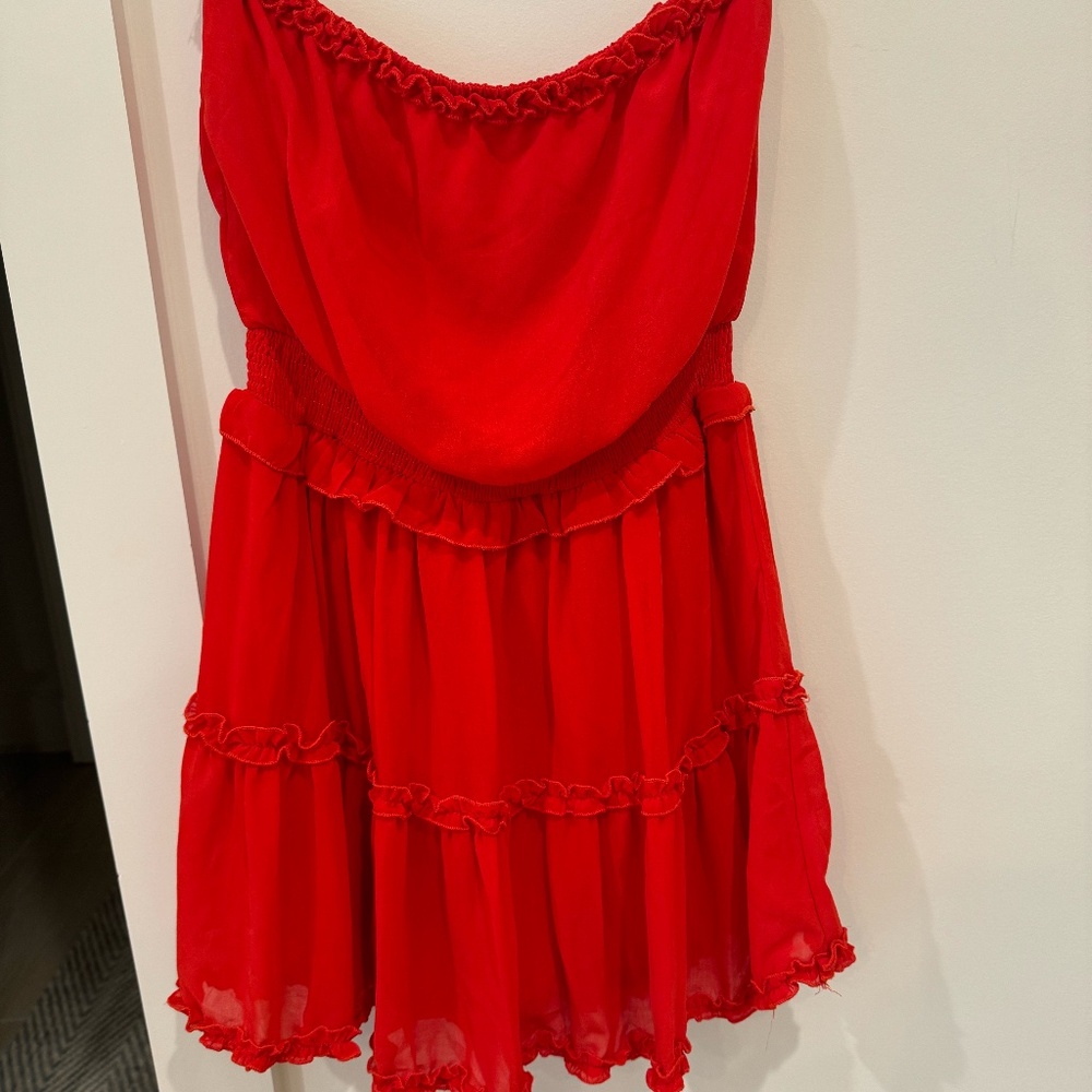 Red Strapless Dress